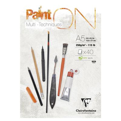 Clairefontaine Paint Multi Techniques Çok Amaçlı Blok 250Gr A5 40 Yaprak