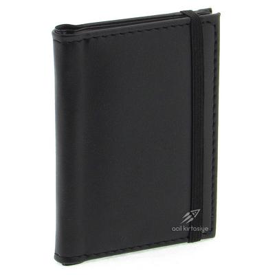 Liz 400D Kartlık Suni Deri Lastikli Siyah