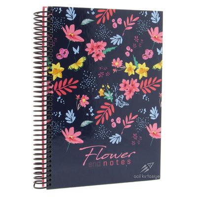 Mikro Sert Kapak Sp Defter 17X24cm 120 Yp Çizgili Enjoy Flower