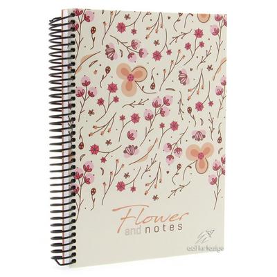 Mikro Sert Kapak Sp Defter 17X24cm 120 Yp Kareli Enjoy Flower And Notes