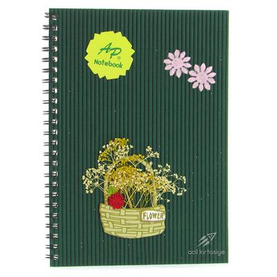 Ap Spiralli Defter A5 50 Yp Çizgili Flower