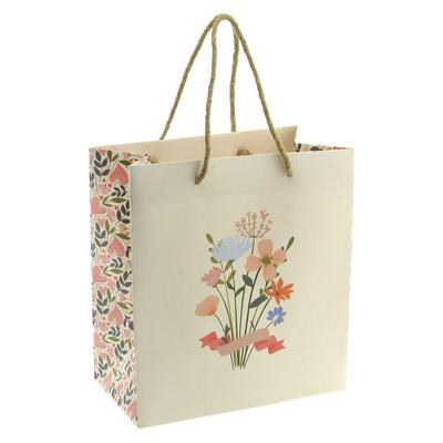 Gıpta İpli Karton Çanta B4 21X24x12cm Floral