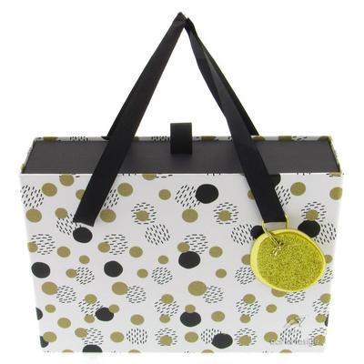 Gıpta Hediye Kutusu Çanta Şekilli 25X18x6cm Bx6894b B&W&G