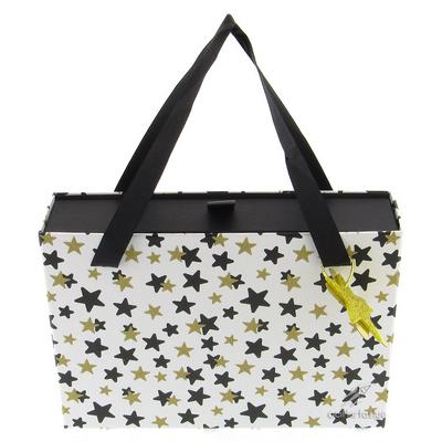 Gıpta Hediye Kutusu Çanta Şekilli 23X16x5cm Bx6894b B&W&G