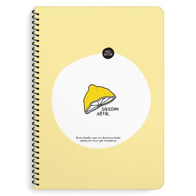 Keskin Color Hisli Şeyler Stickerlı Sp Defter A4 80 Yp Kareli Sıkıldım Artık