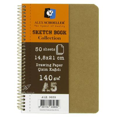 Alex Schoeller Sketchbook Collection Eskiz Defteri 140Gr A5 Boy 50 Yaprak