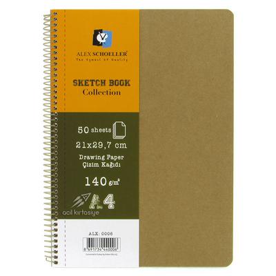Alex Schoeller Sketchbook Collection Eskiz Defteri 140Gr A4 Boy 50 Yaprak