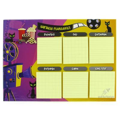 Notyaz Bh-3631 Başarı Haftalık Planlayıcı Yapışkanlı Kağıt Cinema