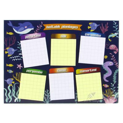 Notyaz Bh-3662 Başarı Haftalık Planlayıcı Yapışkanlı Kağıt Sea