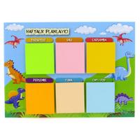 Notyaz Bh-3648 Başarı Haftalık Planlayıcı Yapışkanlı Kağıt Dino