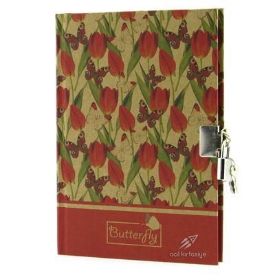 Keskin Color Kraft Hatıra Defteri Kilitli Red