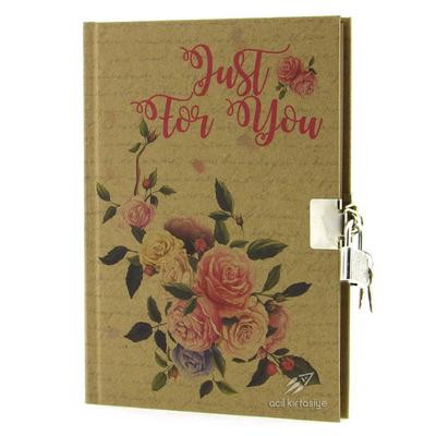 Keskin Color Kraft Hatıra Defteri Kilitli Just For You
