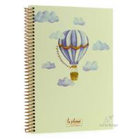 Keskin Color La Plume Balloons Spiralli Defter 17X24cm 80 Yaprak Kareli Blue