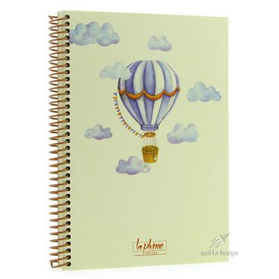 Keskin Color La Plume Balloons Spiralli Defter 17X24cm 80 Yaprak Kareli Blue