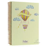 Keskin Color La Plume Balloons Spiralli Defter 17X24cm 80 Yaprak Kareli Yellow