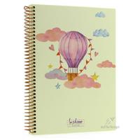 Keskin Color La Plume Balloons Spiralli Defter 17X24cm 80 Yaprak Kareli Purple