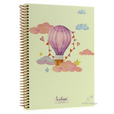 Keskin Color La Plume Balloons Spiralli Defter 17X24cm 80 Yaprak Kareli Purple