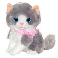 Peluş Kedi Acr-080 Sesli 30Cm Gri