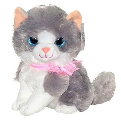 Peluş Kedi Acr-080 Sesli 30Cm Gri