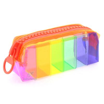 Taros 4909 Büyük Boy Silikon Zipper Gökkuşağı Kalemlik Yavruağzı