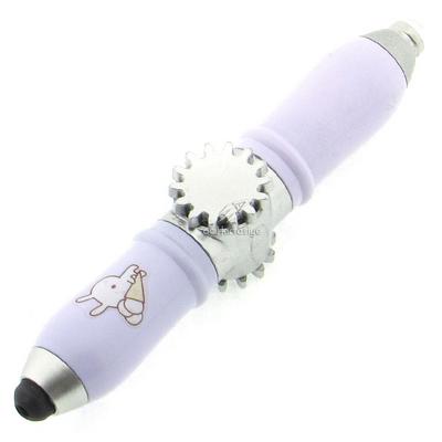 Taros 4967 Stres Çarklı Işıklı Tükenmez Touch Pen Lila