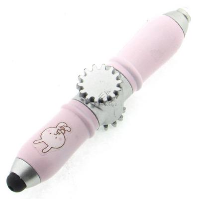 Taros 4967 Stres Çarklı Işıklı Tükenmez Touch Pen Pembe