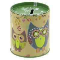 Taros 4068 Metal Açılabilir Kumbara Owl Yellow