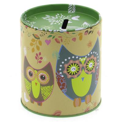 Taros 4068 Metal Açılabilir Kumbara Owl Yellow