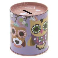 Taros 4068 Metal Açılabilir Kumbara Owl Purple