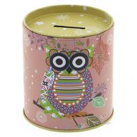 Taros 4068 Metal Açılabilir Kumbara Owl Rose