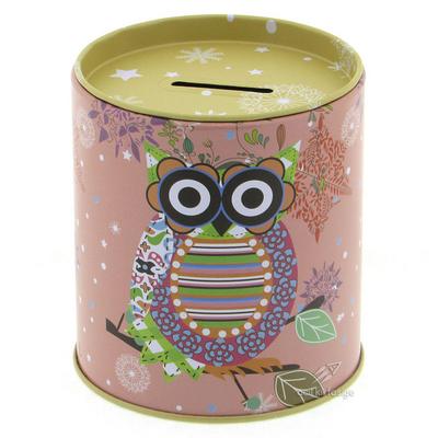 Taros 4068 Metal Açılabilir Kumbara Owl Rose