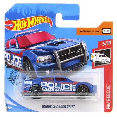 Hot Wheels 2021 Rescue 5/10 Dodge Charger Drift Mavi