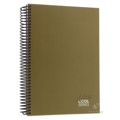 Mikro Sert Kapak Sp Defter 17X24cm 120 Yp Çizgili Cool Metallic Haki