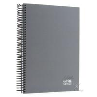 Mikro Sert Kapak Sp Defter 17X24cm 120 Yp Çizgili Cool Metallic Füme