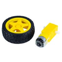 Çift Eksenli Dişli Motor 3-6V Tekerlek Seti