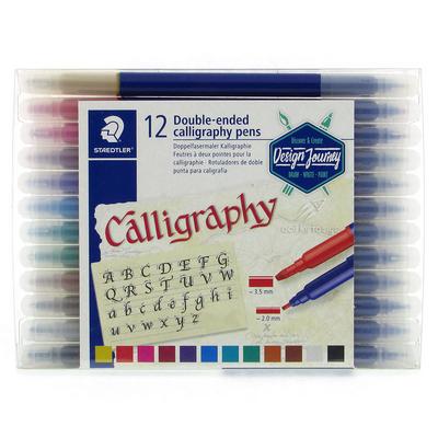 Staedtler 3002 Tb12 Çift Taraflı Calligraphy Kaligrafi Kalemi 12 Renk Set