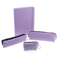 Liz Defter, Makyaj, Kalem Ve Bozuk Para Çantası Seti Smile Pastel Lila