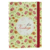 Liz Ofs121 Lastikli Not Defteri 8X11cm 96 Yp. Çizgili Vintage Yellow