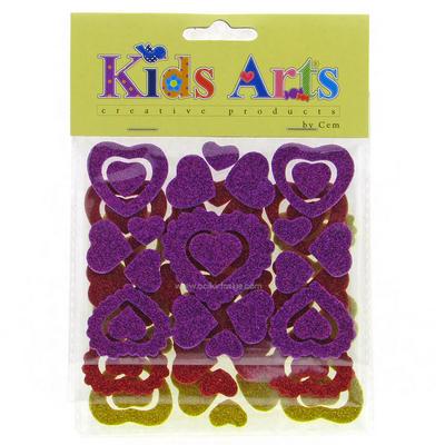 Kids Arts Şekilli Eva Simli My-50254 Kalp 3'Lü Set
