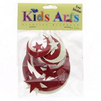Kids Arts Şekilli Eva Simli Yapışkanlı St-102025 Ay Yıldız