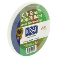 Kraf Çift Taraflı Köpük Bant 5Mx12mm
