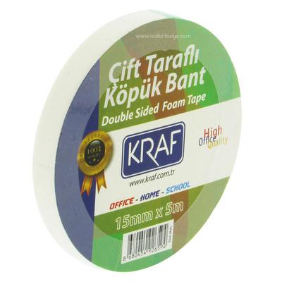 Kraf Çift Taraflı Köpük Bant 5Mx15mm