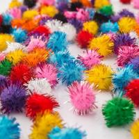 Metalik Simli Ponpon 1Cm 100'Lü