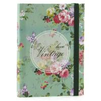 Liz Ofs121 Lastikli Not Defteri 8X11cm 96 Yp. Çizgili Model Vintage Green