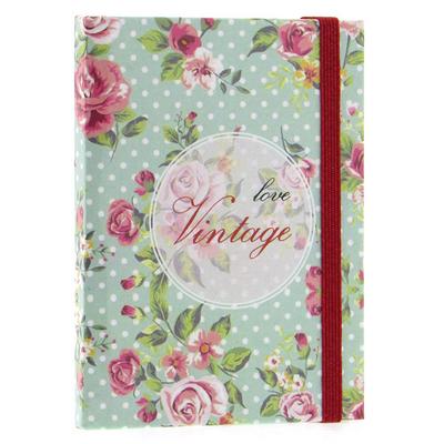 Liz Ofs121 Lastikli Not Defteri 8X11cm 96 Yp. Çizgili Love Vintage