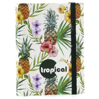 Liz Ofs121k Lastikli Not Defteri 8X11cm 96 Yp Kareli Tropical