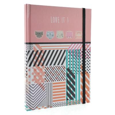 Liz Ofs129 Lastikli Defter 14X20cm Kareli Love It
