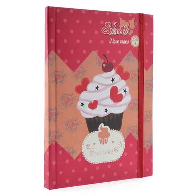 Liz Ofs129 Lastikli Defter 14X20cm Çizgili Sweets Red