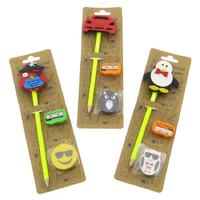 Kiddy World 01041 Kalem Silgi Kalemtıraş Seti Erkek Modeller