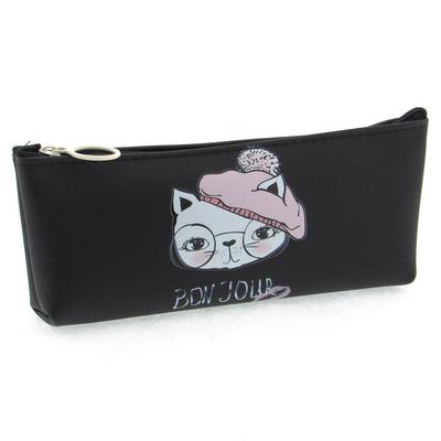 Taros 4081 Silikon Kalem Çantası Cats Siyah